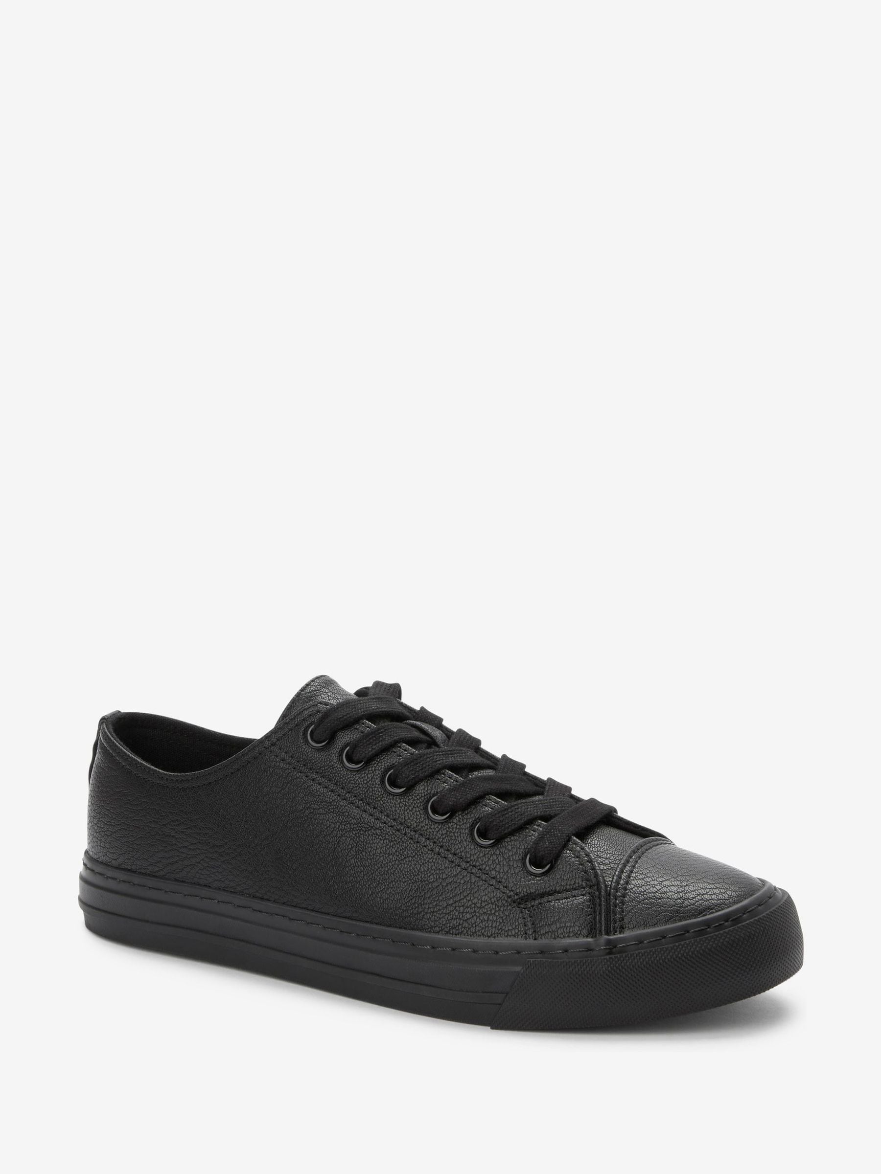 Zwart - Gelakte honkbalsneakers