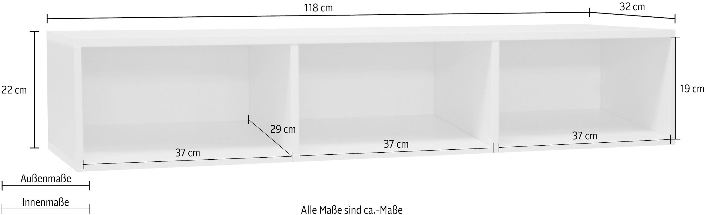Mäusbacher Hängeregal »Imola TOPSELLER!« OTTOs Choice,  Mäusbacher Hängeregal Imola, Breite 118cm, variabel montierbar