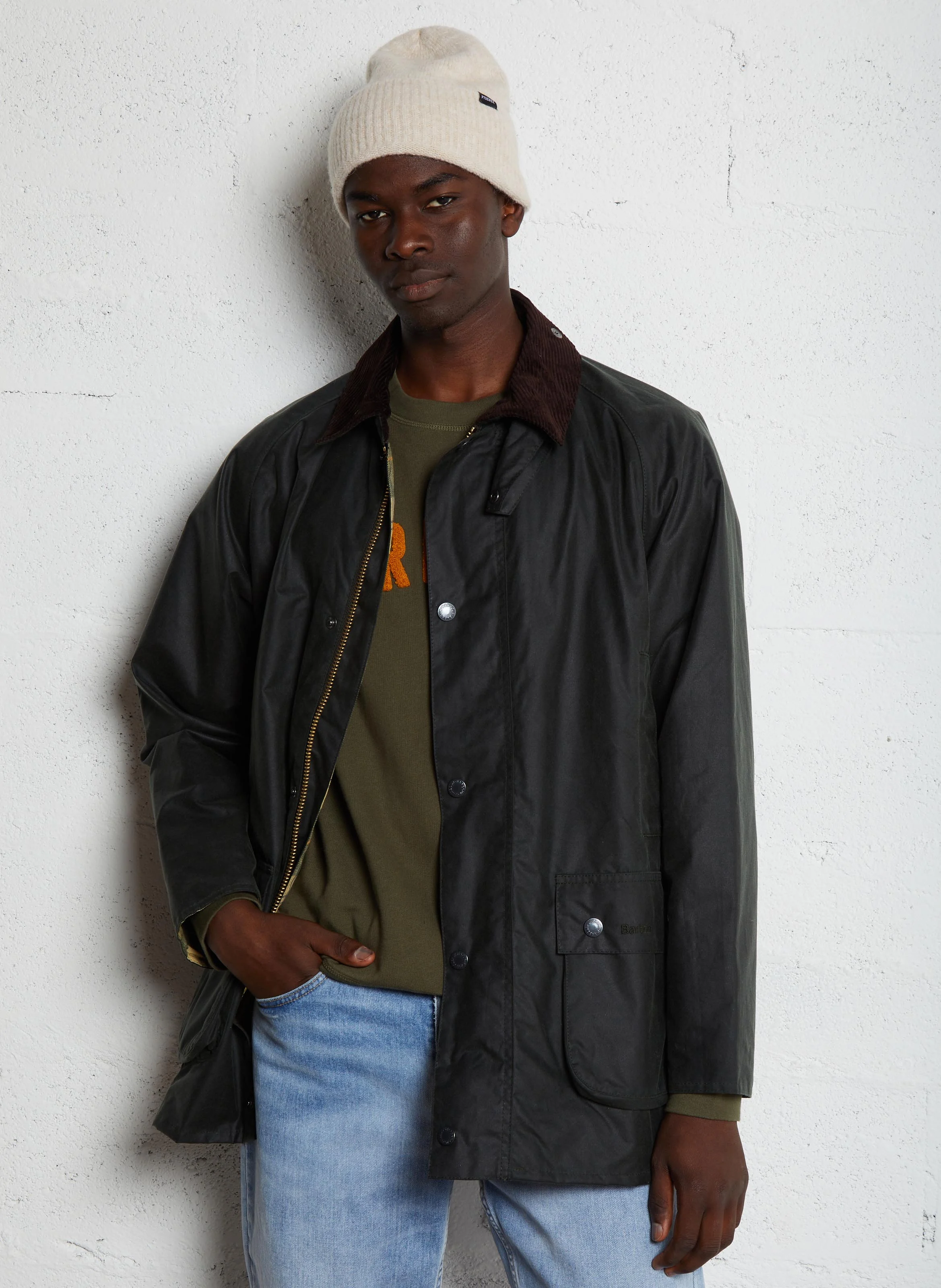 BEAUDALE - Manteau col classique en coton | Vert