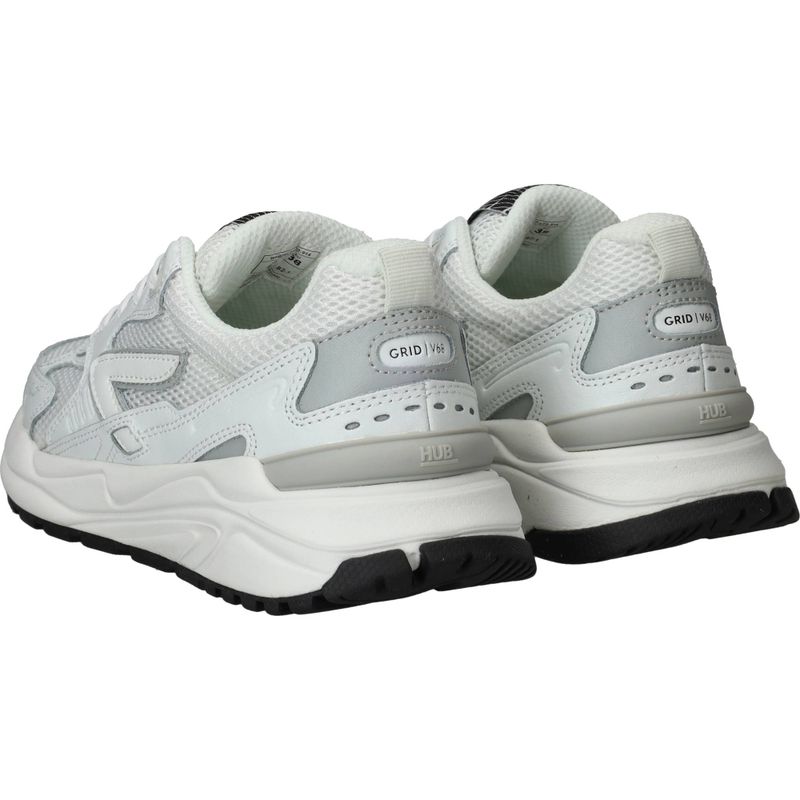 HUB Grid M48 Sneakers Wit Dames