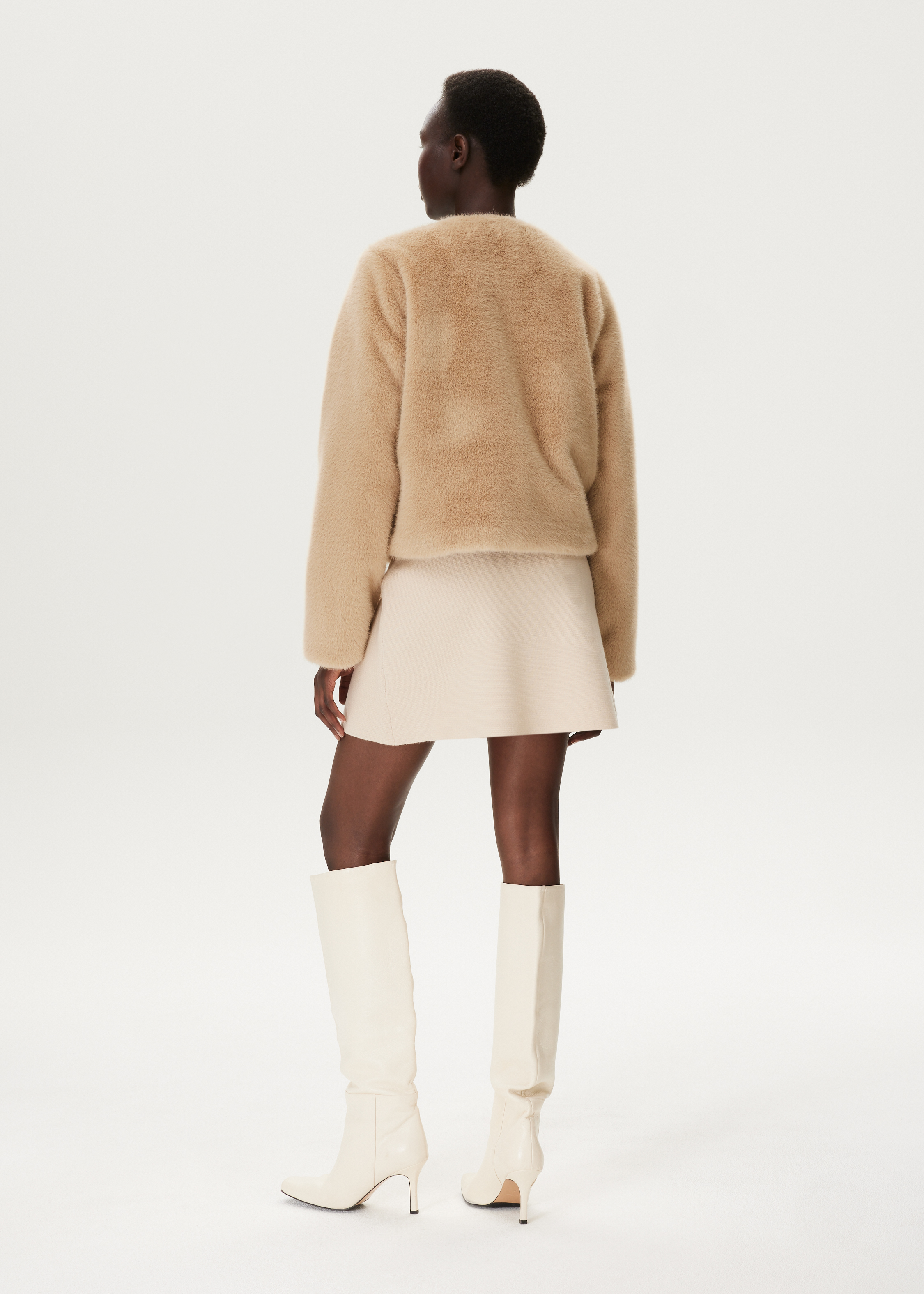 Faux fur jas