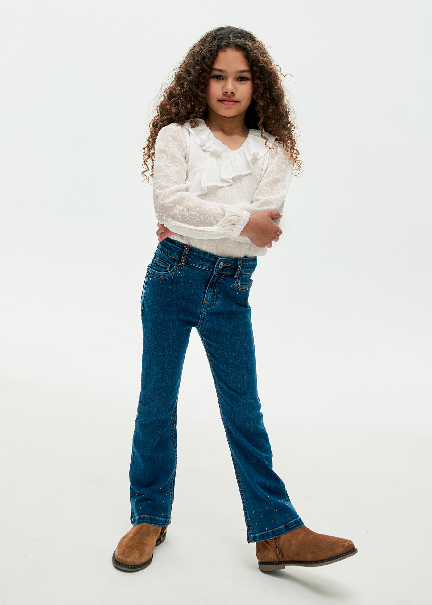 Blusa com babados para menina
