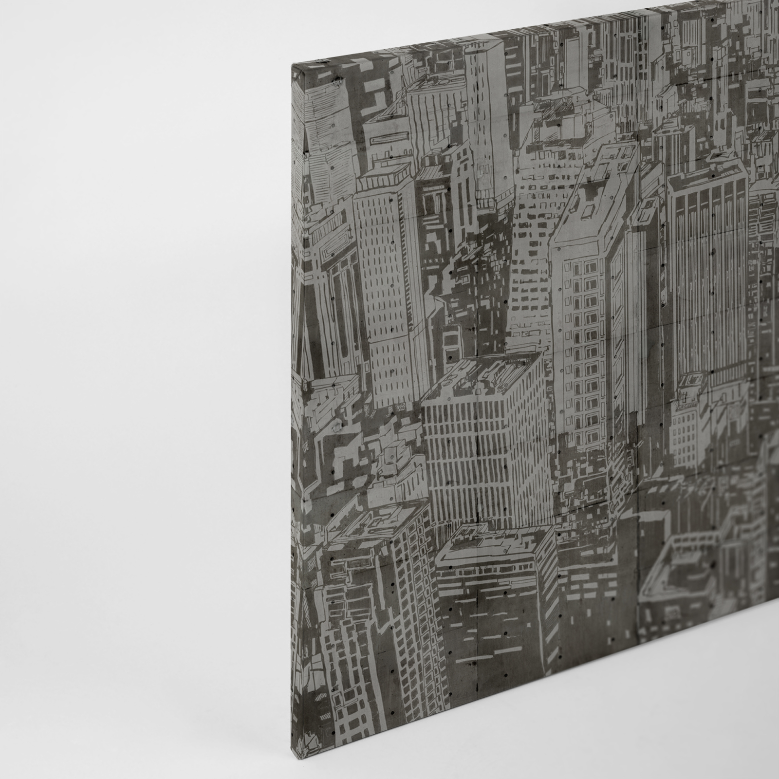 Leinwandbild DOWNTOWN - grau - 90x60 cm