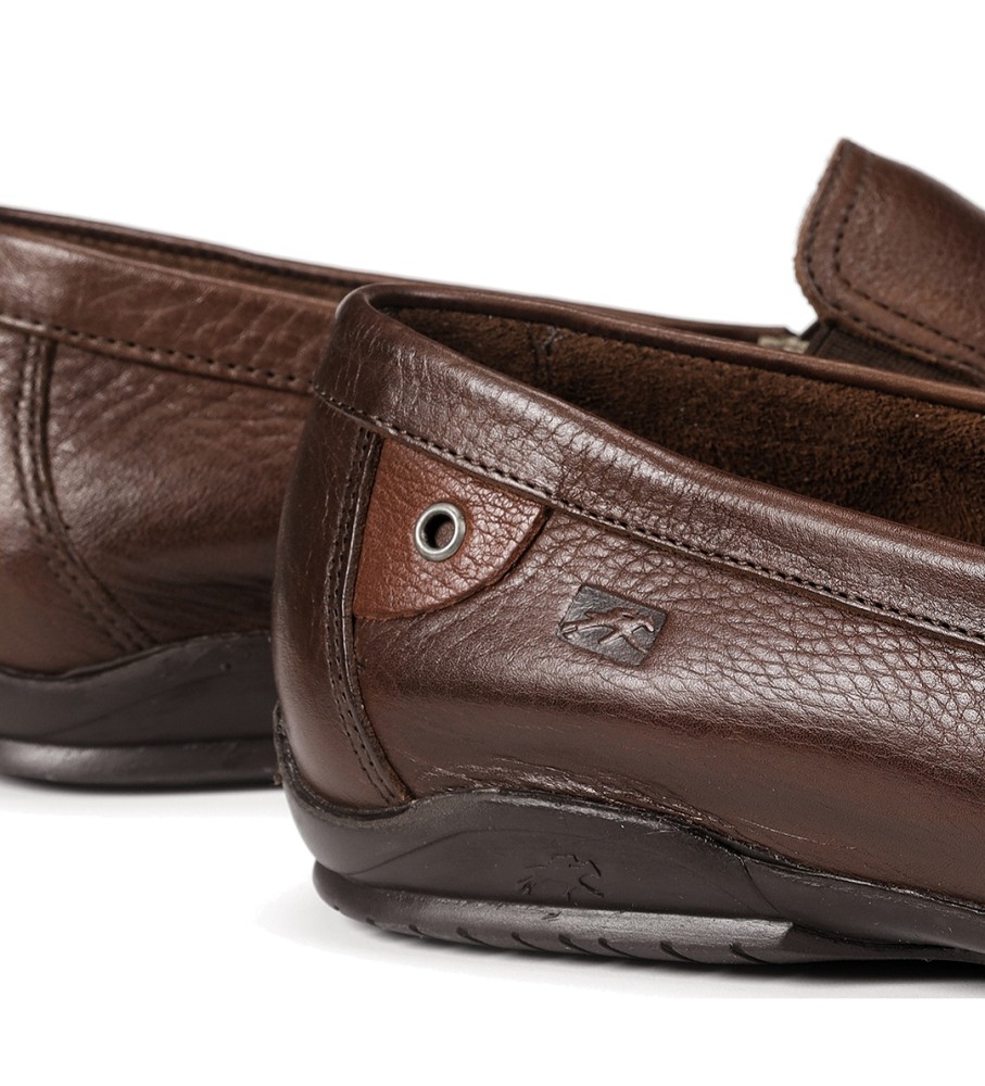 Mocassins Fluchos Tornado em couro marrom escuro