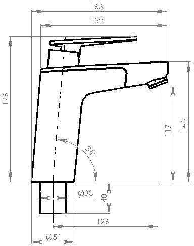 Einhebelmischer VECTOR E5 mit Keramikkartusche und Schalter - 10-12 mm Anschluss