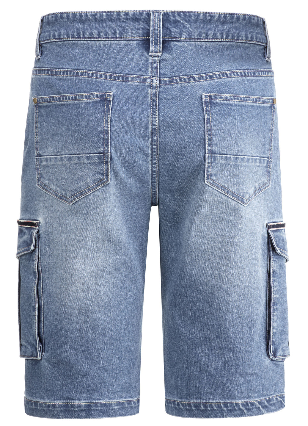 Jeans-Bermudas mit Cargotaschen