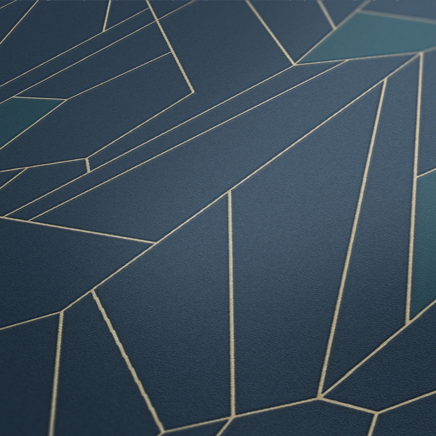 Vliestapete GRAFIK - blau -geometrisch - 10 Meter