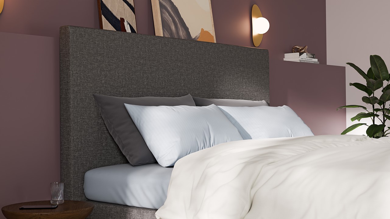 Boxspring Emerald met Silver Pocket Deluxe Foam matras dark grey