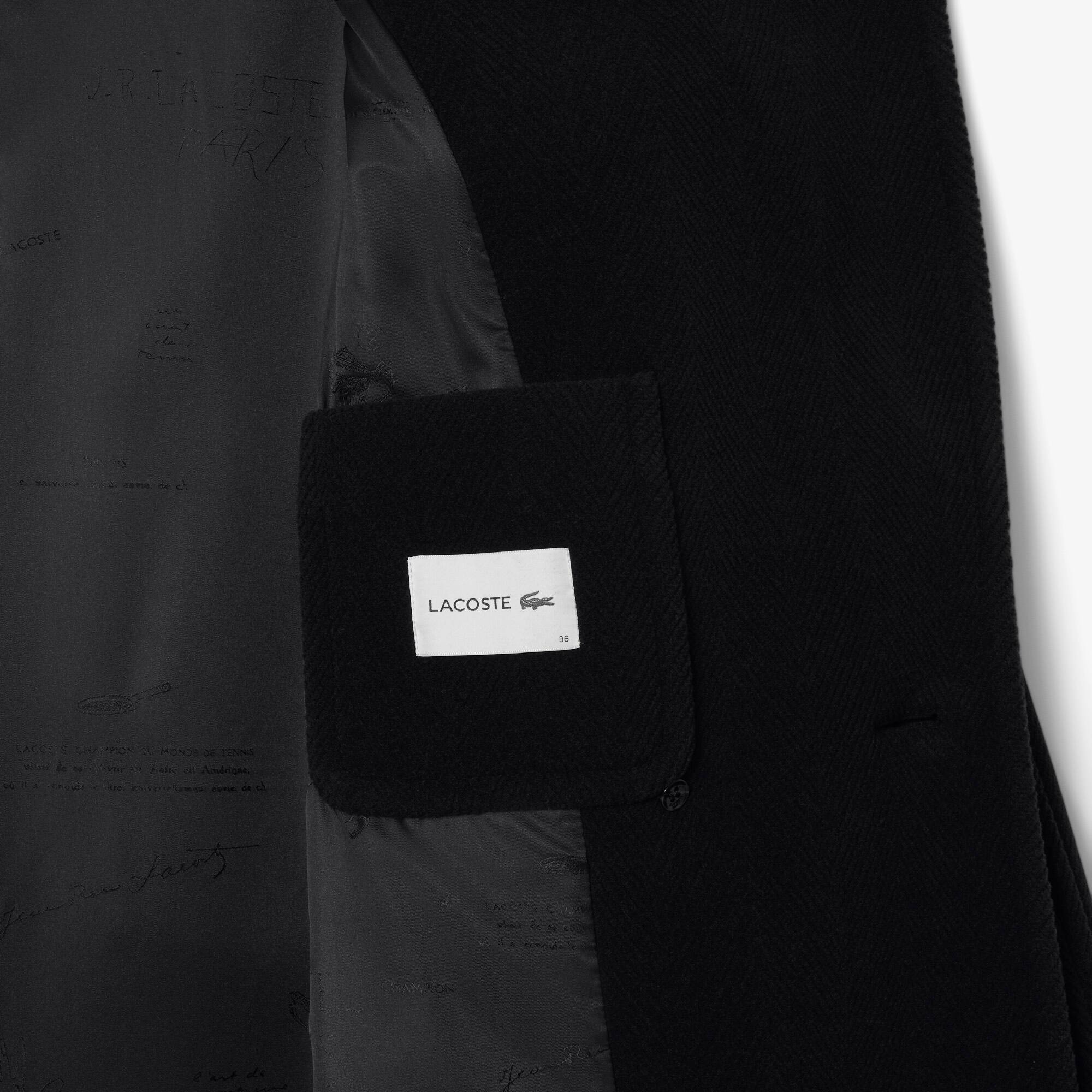 Manteau en laine Défilé AH24 Noir