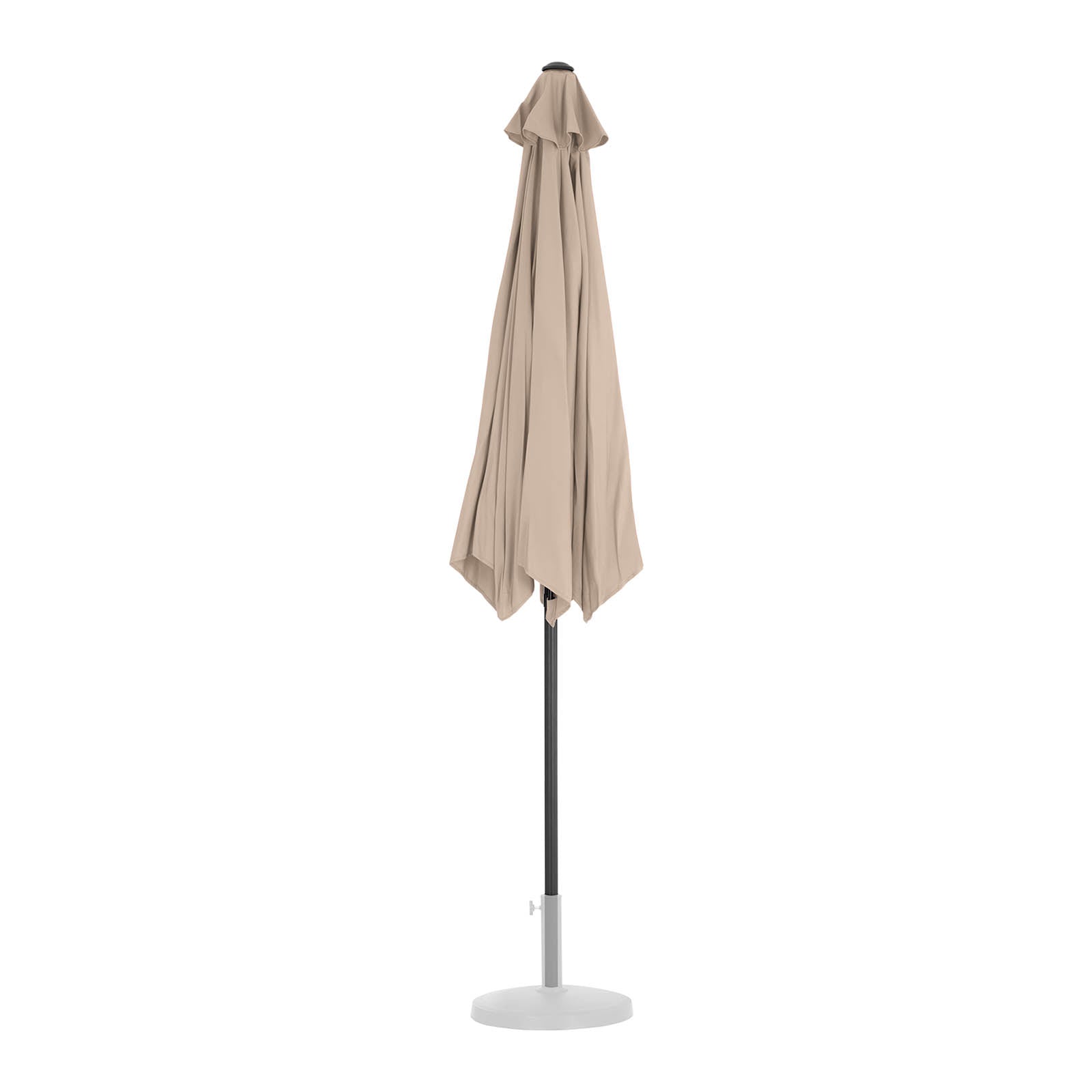 Parasol de terrasse hexagonal diamètre 270 cm inclinable crème