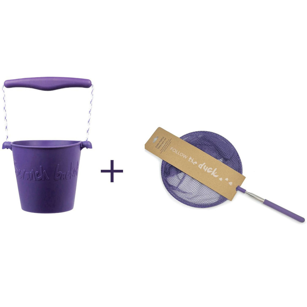 Køb Scrunch & Follow The Duck Dark Purple Spand Og Fiskenet Bundle