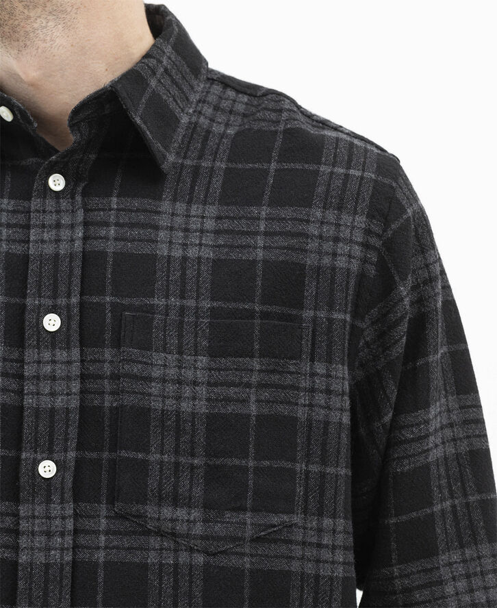 Norse Projects Algot Relaxed Wool Check Shirt Grå