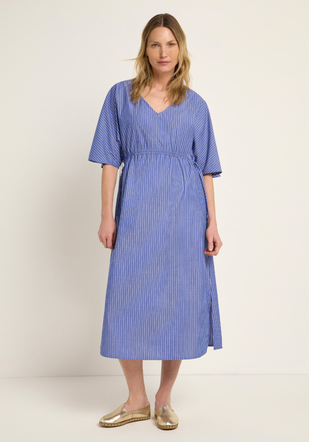 Lanius Chambray Bluse Lanius GOTS Horizon Blue | RRREVOLVE