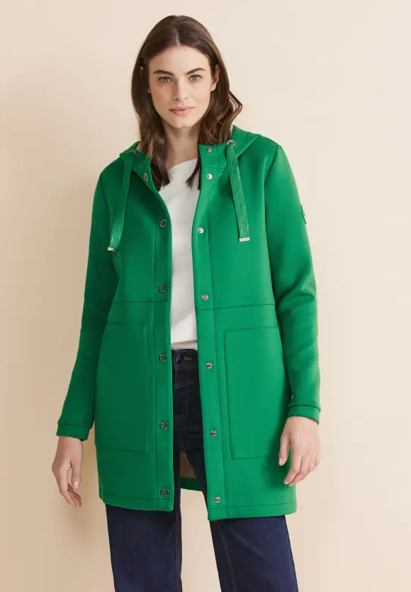 Softe Doubleface Jacke - arty green