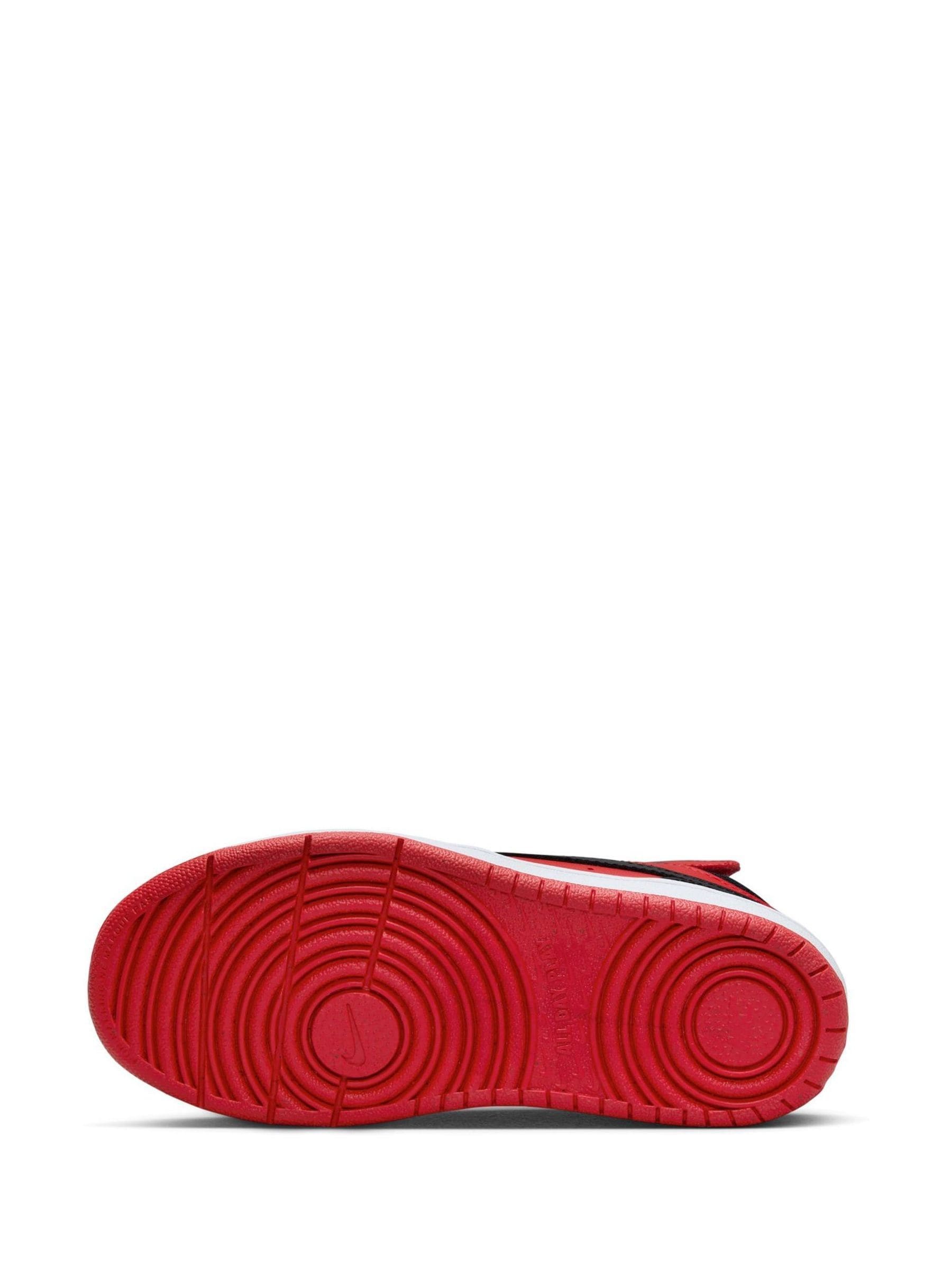 Rood/zwart - Nike - Junior Court Borough halfhoge sneakers