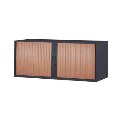 Réhausse pour armoire à rideaux métalliques - L120 x P43 x H43 cm - anthracite/imitation merisier