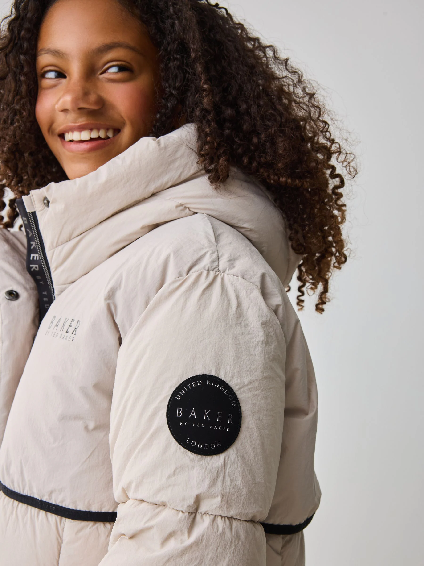 Baker by Ted Baker meisjes regenbestendige gewatteerde lange jas