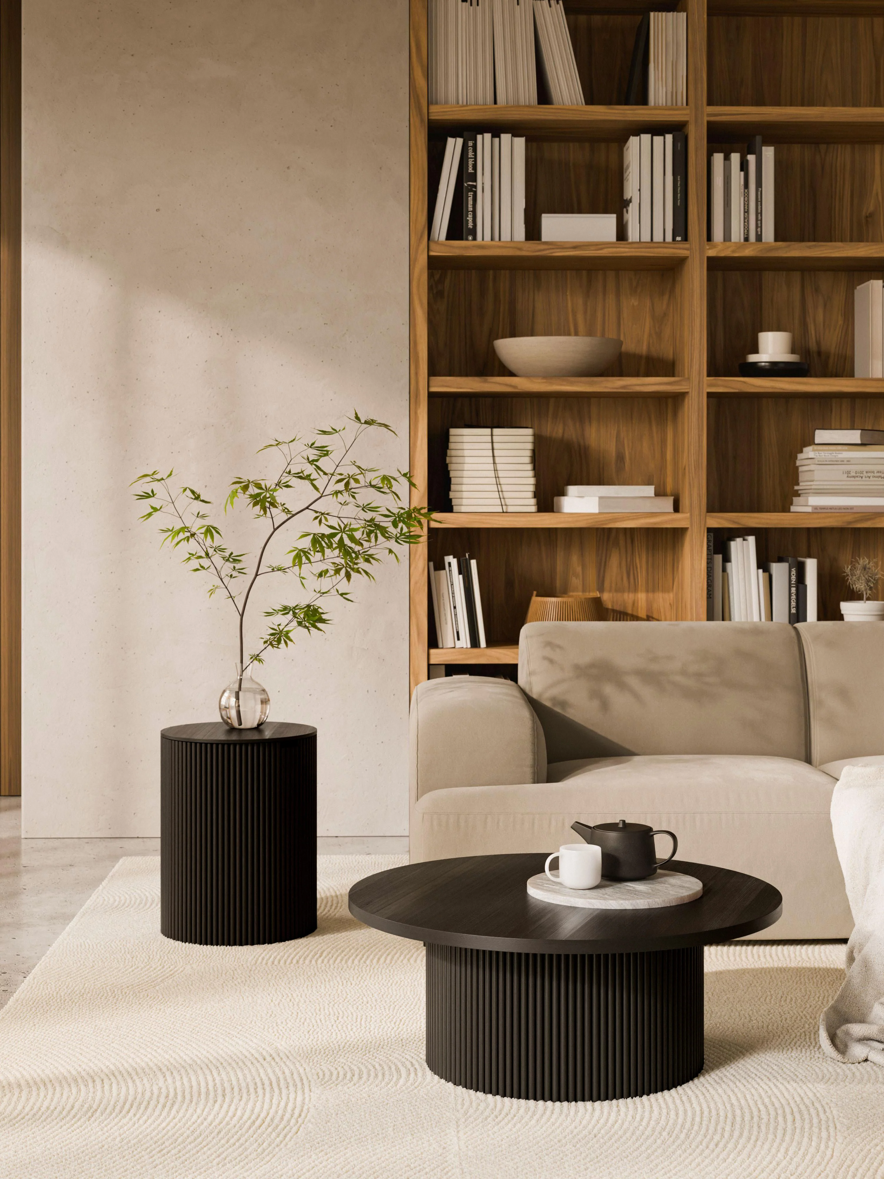 Ronde houten salontafel Nele