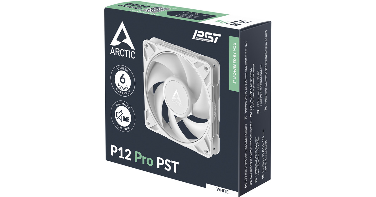 ARCTICP12 Pro PST case fan  (Wit, 120 x 120 x 25 mm, PWM)