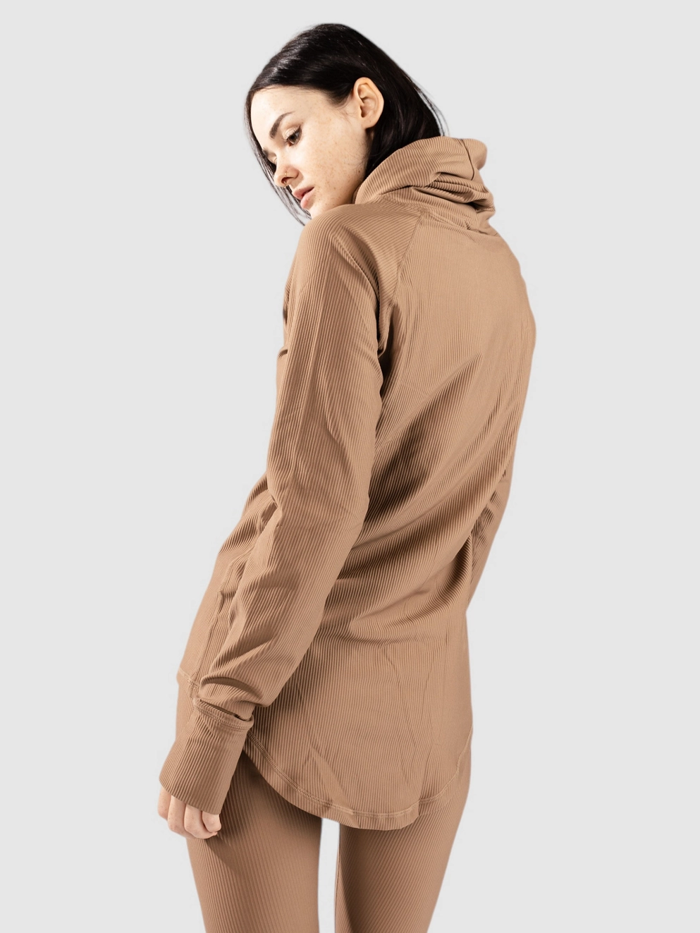 Eivy Icecold Gaiter Rib Top Base Layer Top faded coffee