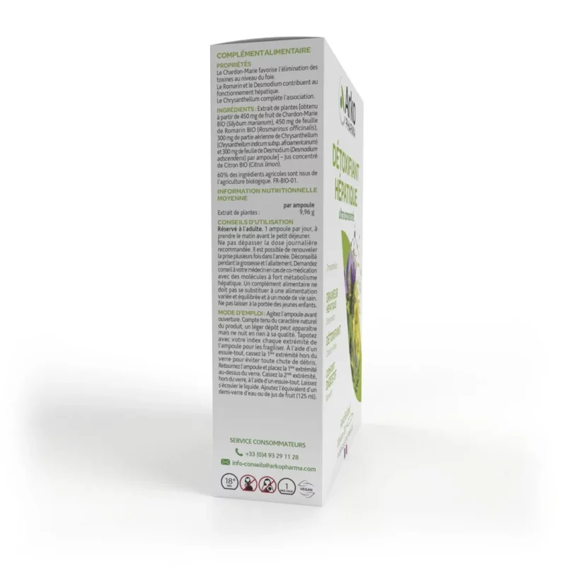 Arkofluides Détoxifiant Hépatique - 20 Ampoules