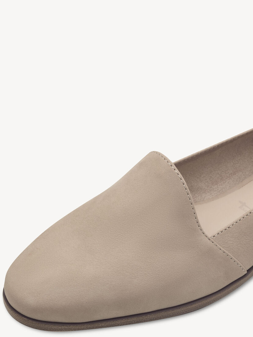 Leren Instappers - beige