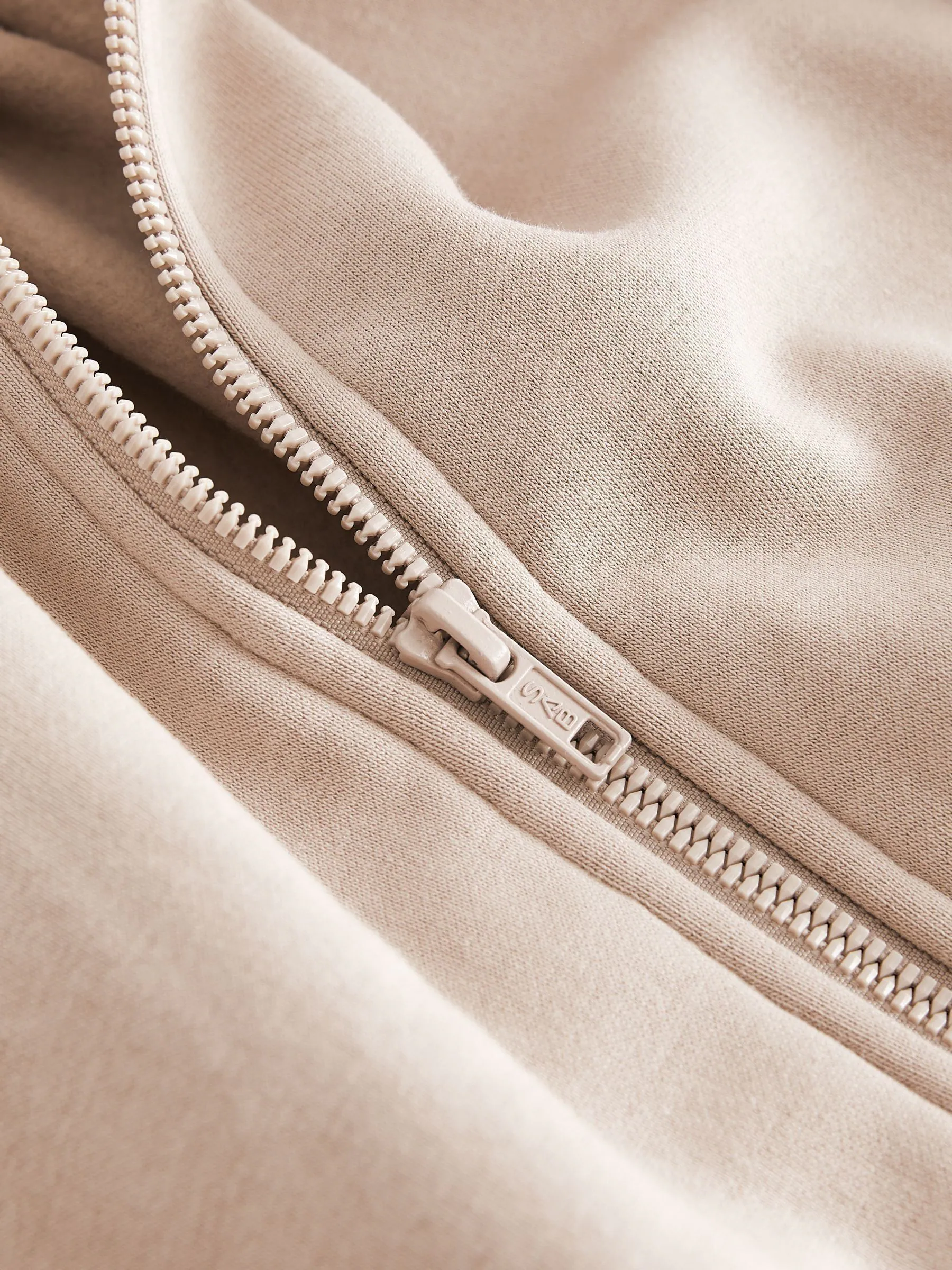 Kiezelkleurig-bruin - Hoodie met ritssluiting (3 mnd-7 jr)