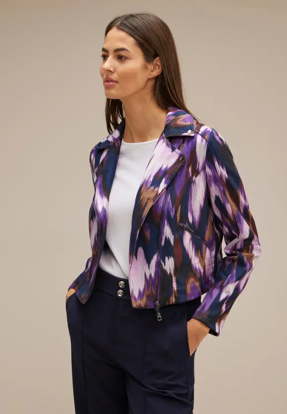 Multicolor Bikerjacke - deep pure lilac