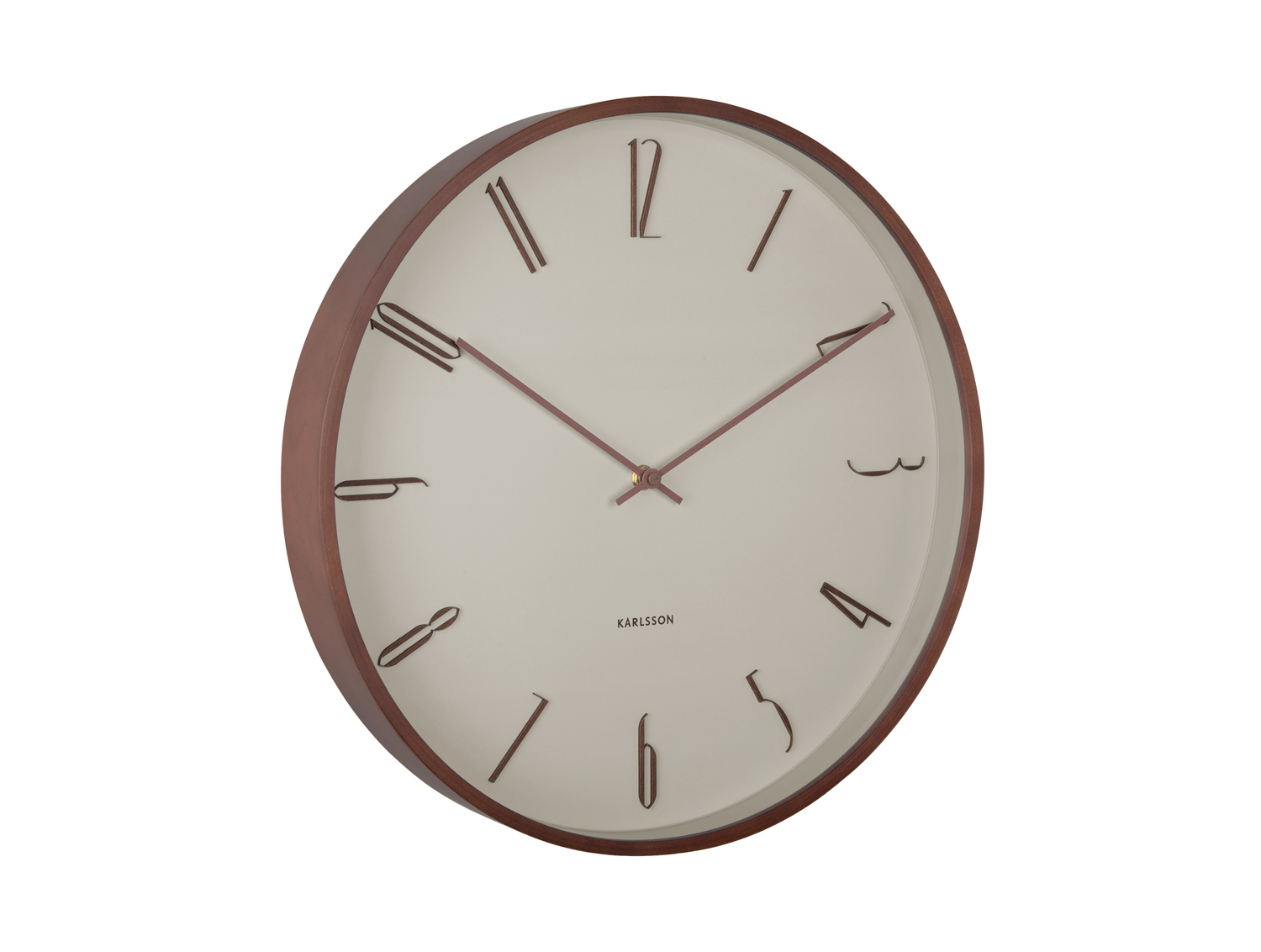 Wall clock Scandia warm grey