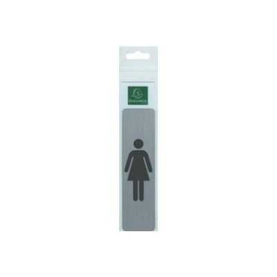Exacompta - Plaque de signalisation Dame - 165 x 44 mm - aluminium brossé