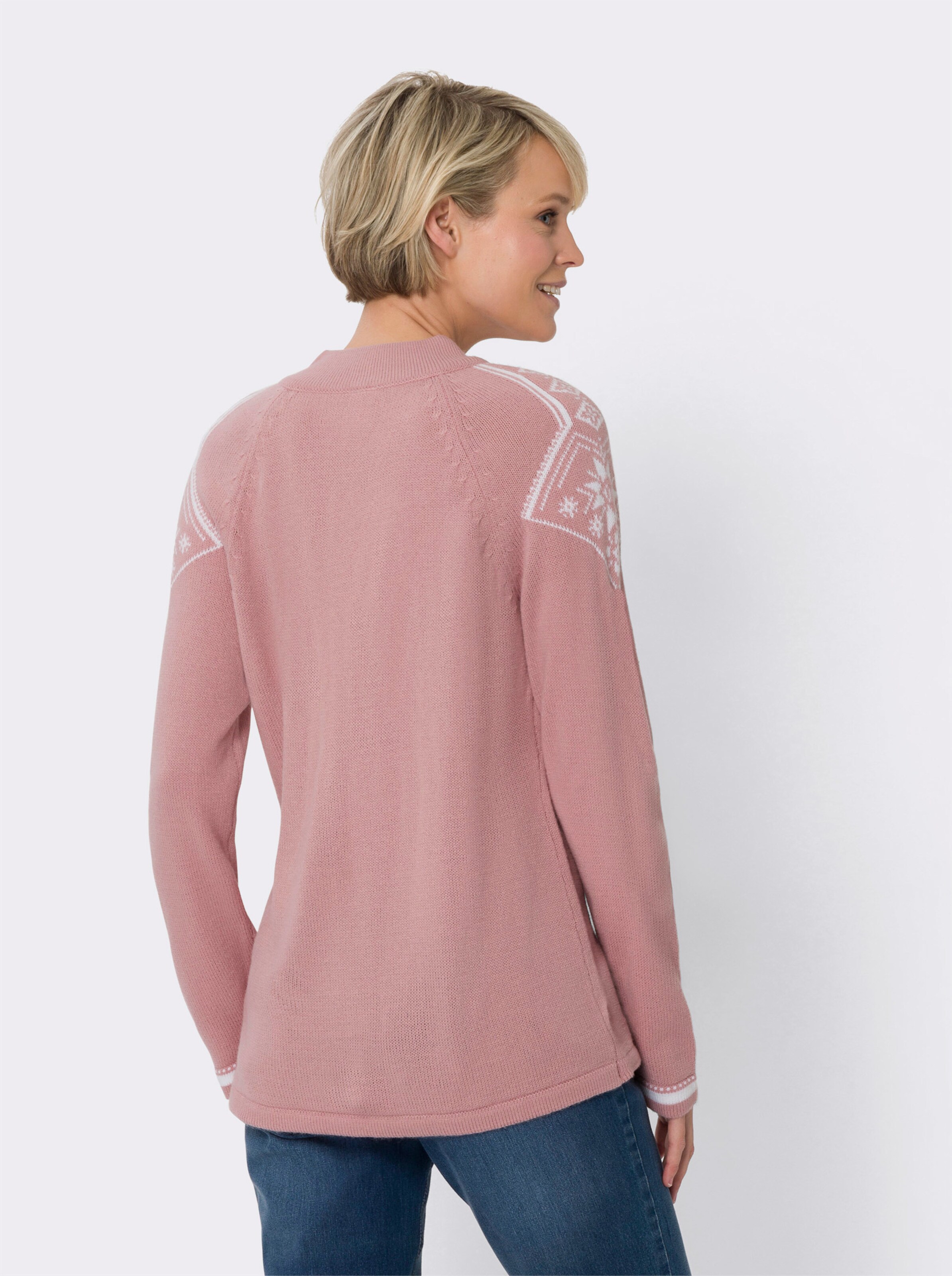 Stehkragen-Pullover