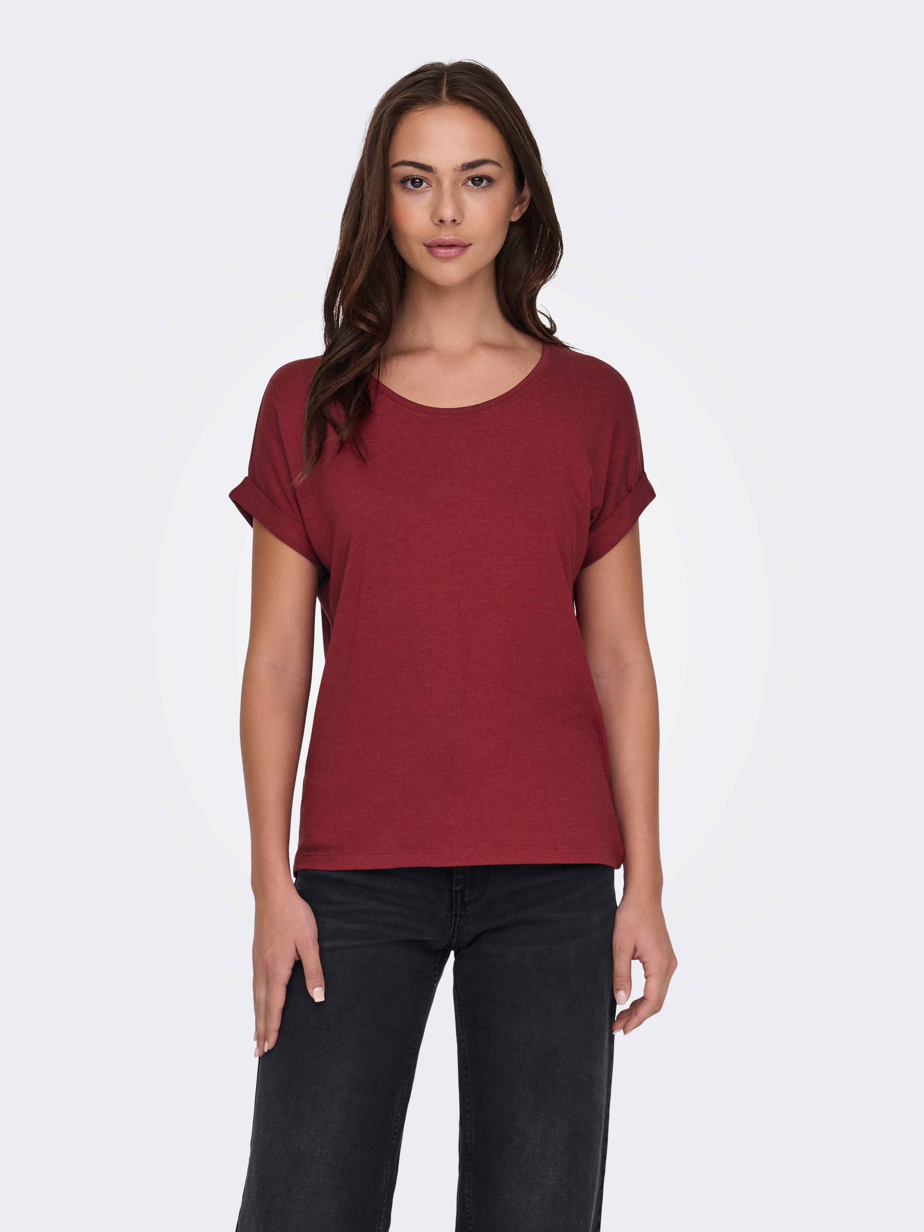 ONLMOSTER Top Red Dahlia