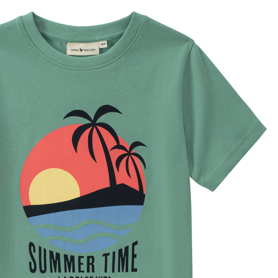 Jonas Nielsen Jungen T-Shirt mit großem Print grün