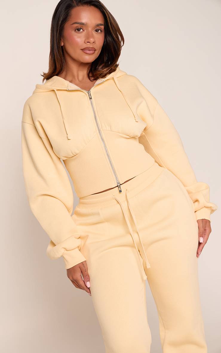 Butter Yellow Jogging Coupe Droite Shape Avec Lien À Nouer Devant