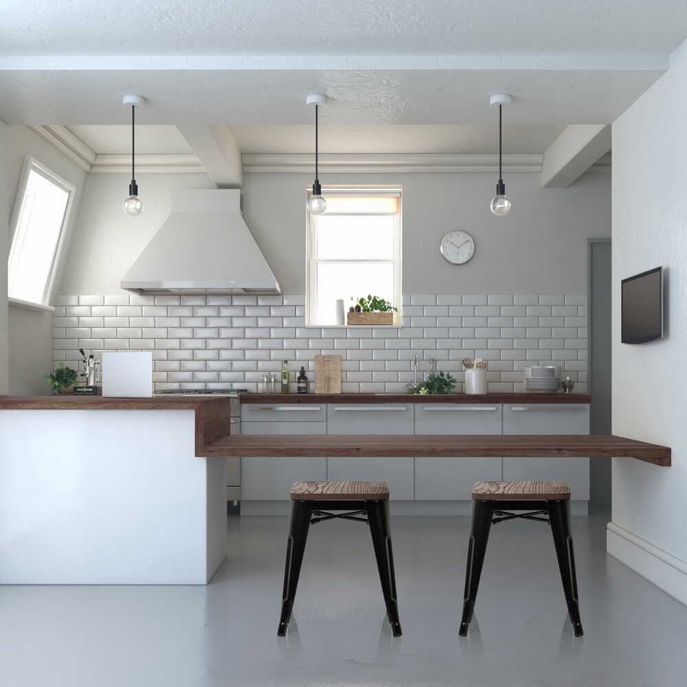 Bistrohocker VANTAGGIO W Stahl / Ulmenholz ohne Armlehnen hjh OFFICE