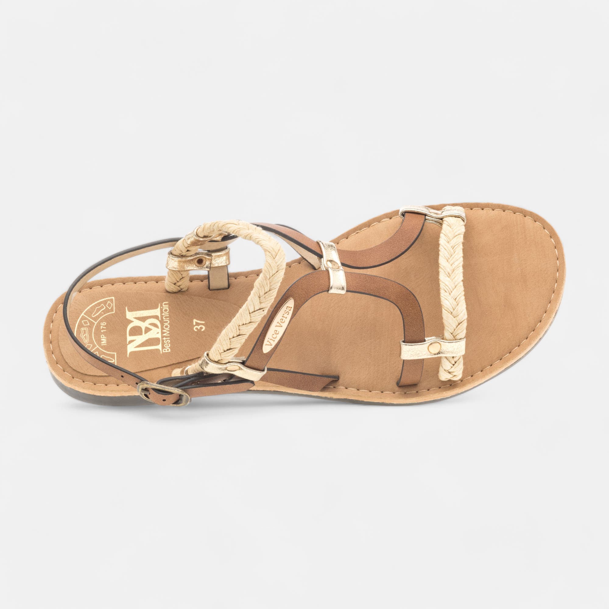 Nu-pieds Femme camel