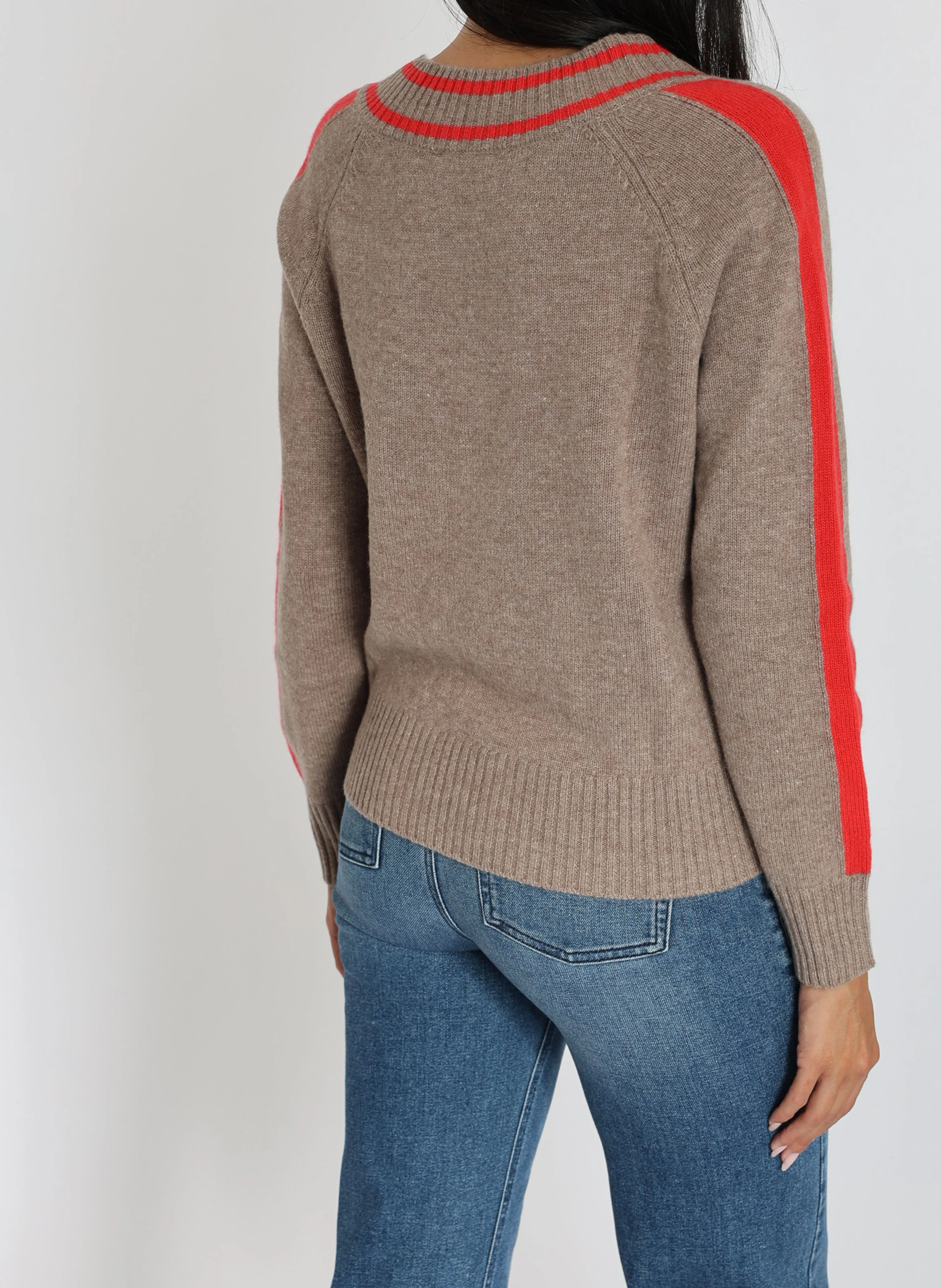 ASTRID - Pull droit en laine mélangée | Beige