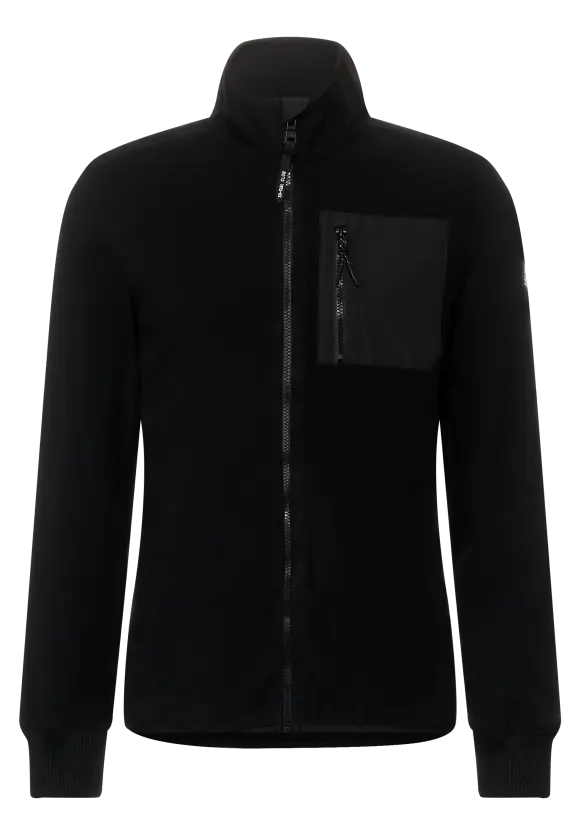 Fleece Cardigan - Black