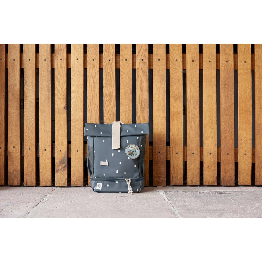 LÄSSIG Mini Rolltop Backpack Happy Prints midnight blue
