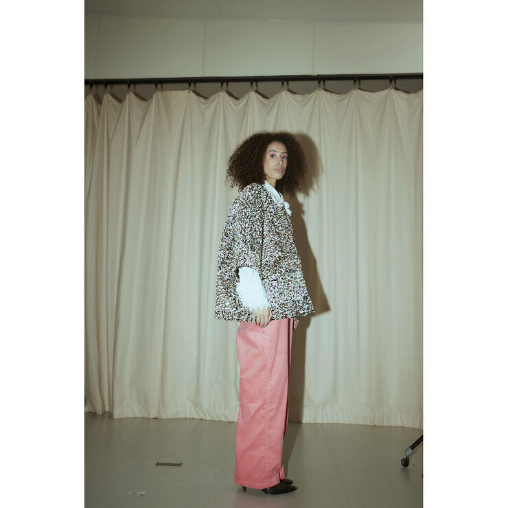 HUNKØN Kaia Sequin Jacket White