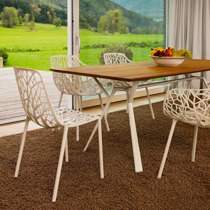 Fast - Radice Quadra Esstisch 150 x 90 cm, weiss