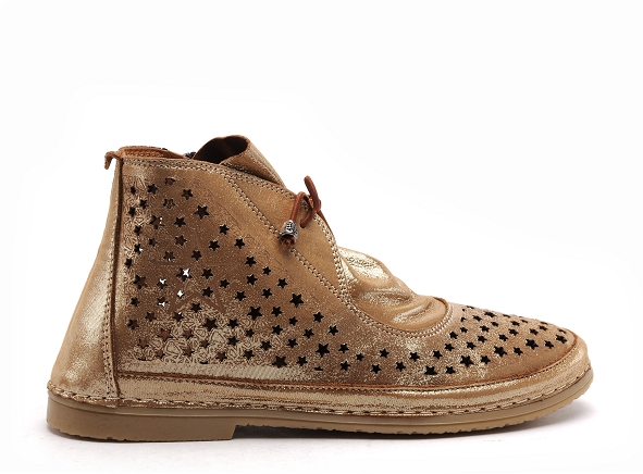 Coco abricot boots bottine plates femme mieges or