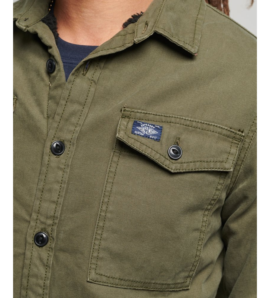 Sobretudo Superdry Miller Verde com Forro Sherpa