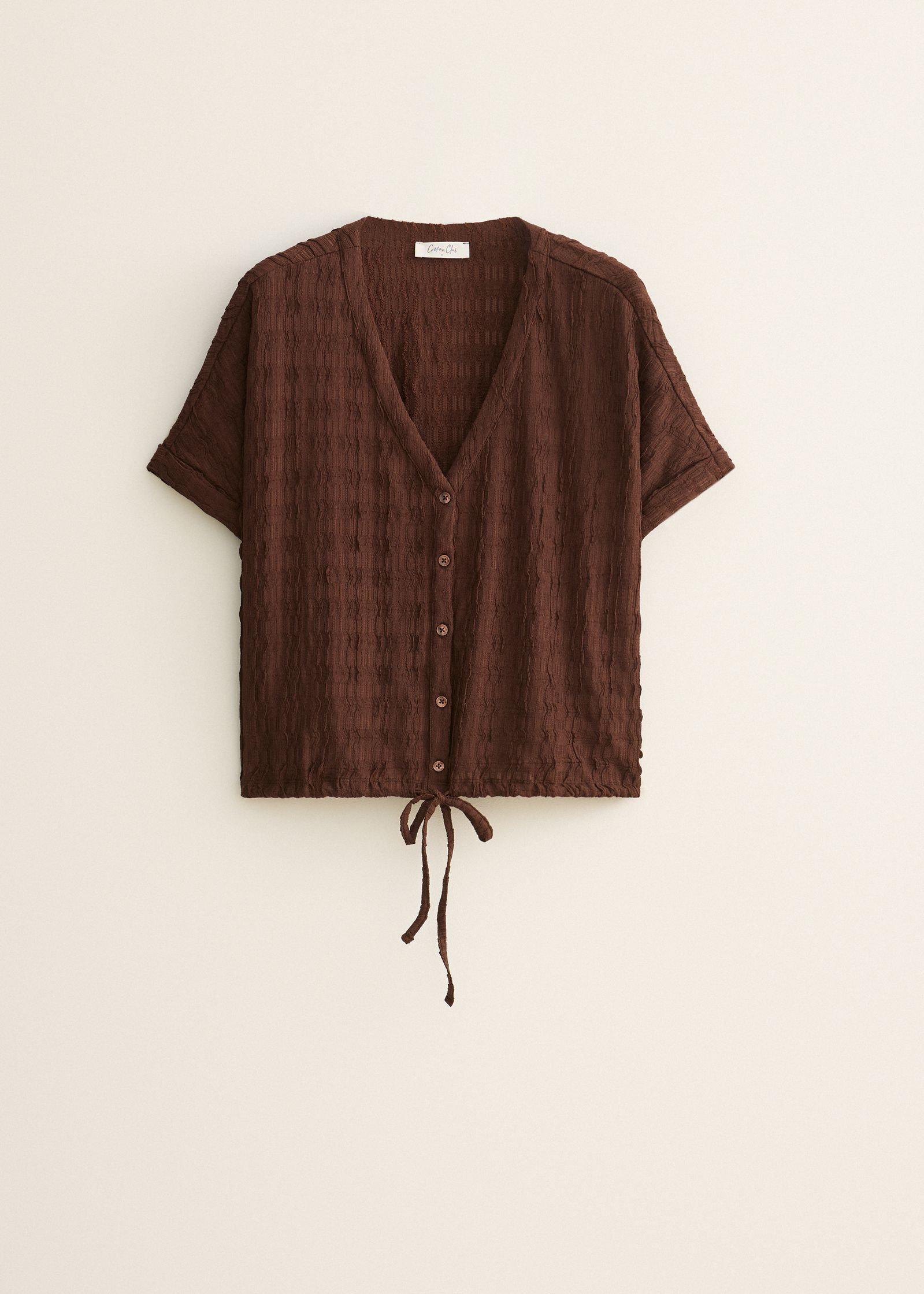 Korte blouse met koord