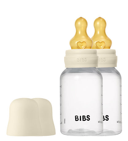 BIBS Babyflasche - 2er-Pack - 150 ml - PP/Naturgummi - Ivory