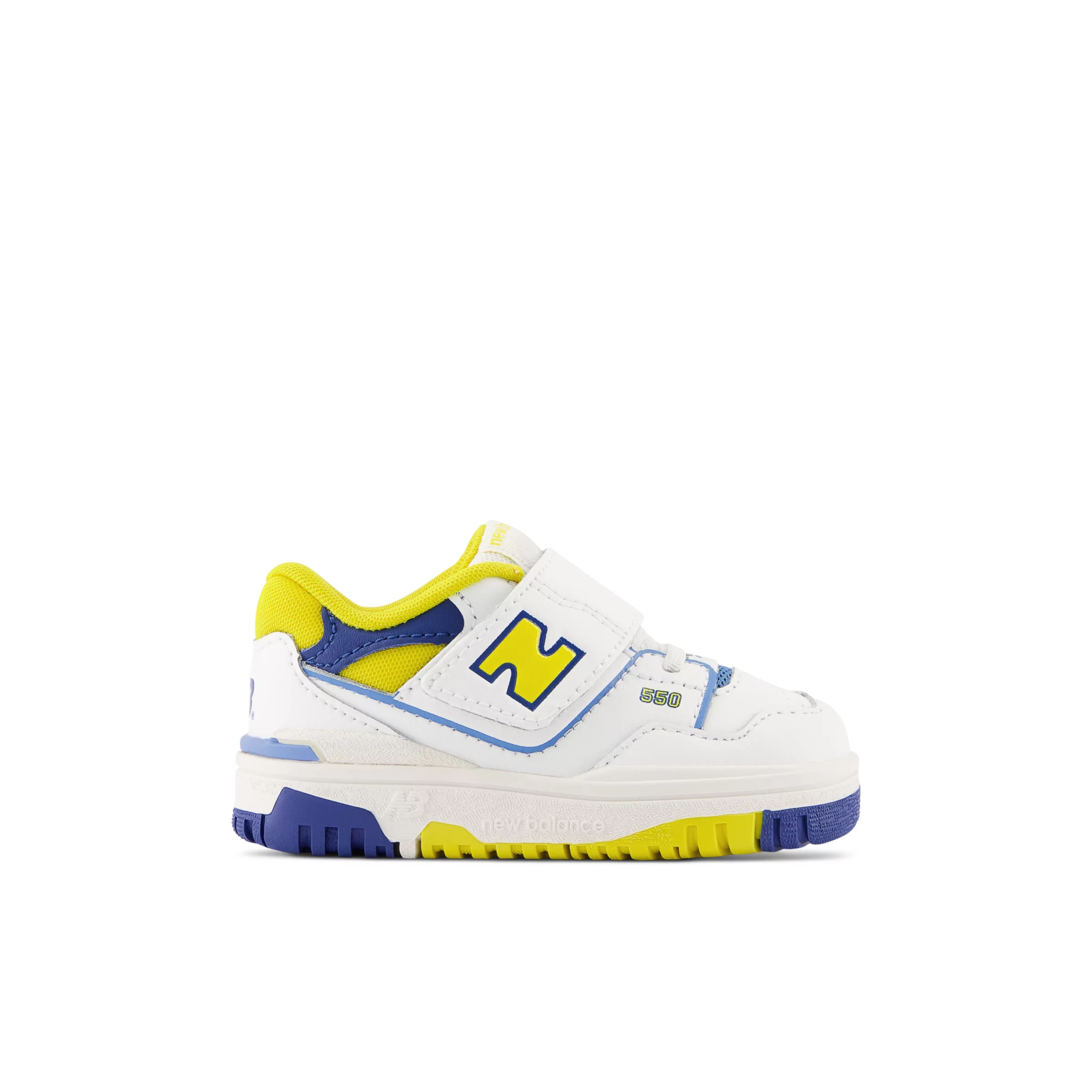 550 Bungee Lace with Top Strap White con honeycomb e heritage blue