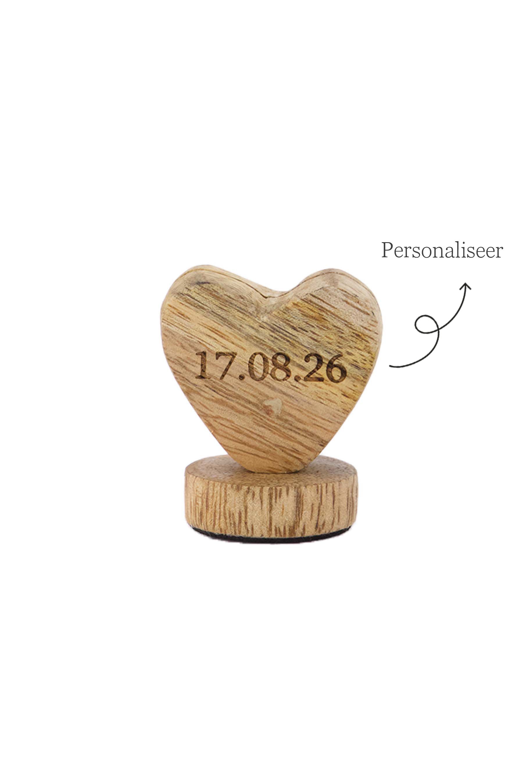 kaartenstandaard hout hartje