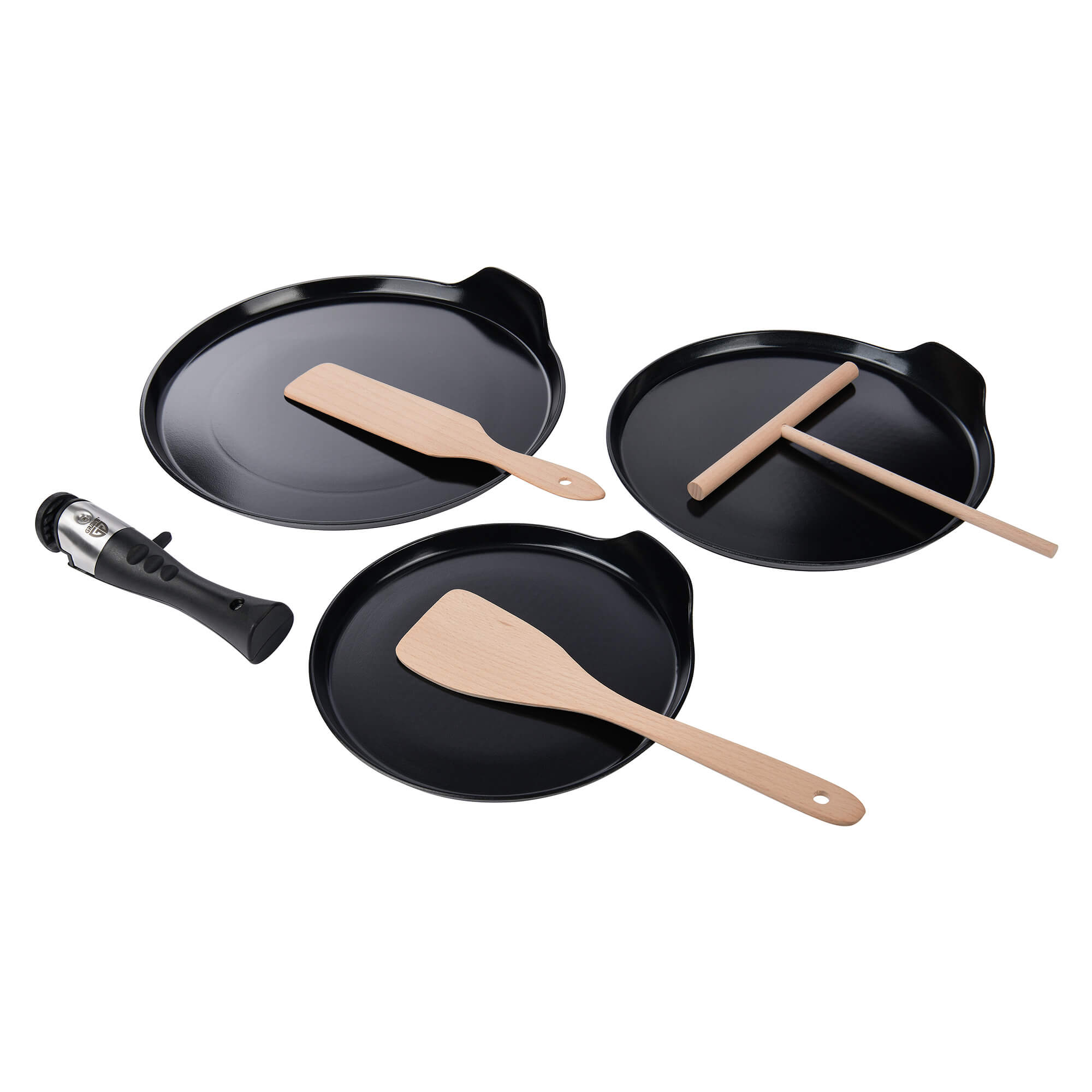 GRÄWE Crêpes-Pfannen Set 7-teilig Alu-Line