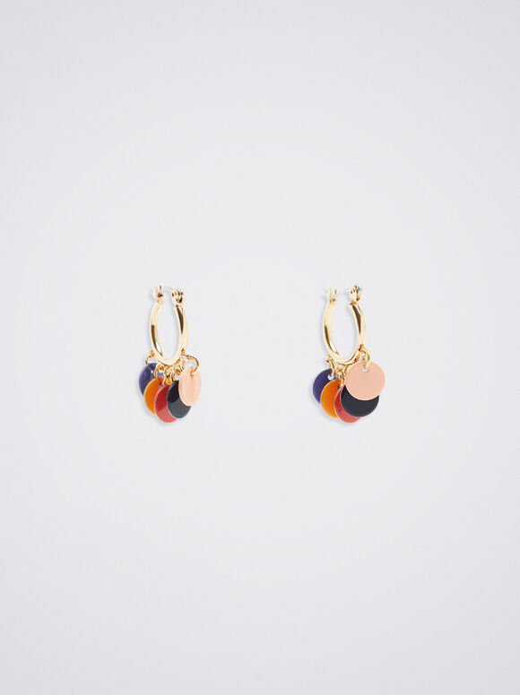 Brincos de argola esmaltados - Multicoloridos