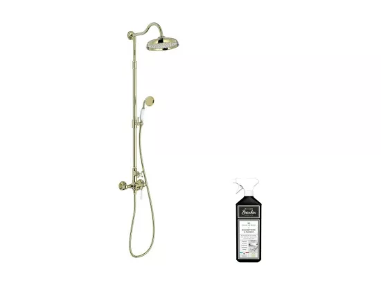 Colonne de douche JACOB DELAFON Cléo 1889 Or beige + nettoyant Briochin